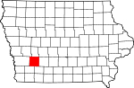 Map of Iowa showing Cass County - Click on map for a greater detail.