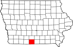 Map of Iowa showing Decatur County - Click on map for a greater detail.