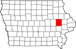 Map of Iowa showing Linn County - Click on map for a greater detail.