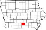 Map of Iowa showing Lucas County - Click on map for a greater detail.
