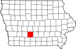 Map of Iowa showing Madison County - Click on map for a greater detail.