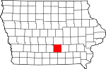 Map of Iowa showing Marion County - Click on map for a greater detail.