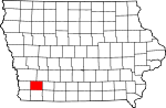 Map of Iowa showing Montgomery County - Click on map for a greater detail.