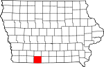Map of Iowa showing Ringgold County - Click on map for a greater detail.