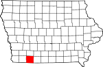 Map of Iowa showing Taylor County - Click on map for a greater detail.