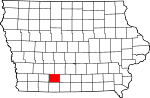 Map of Iowa showing Union County - Click on map for a greater detail.