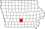 Map of Iowa showing Warren County - Click on map for a greater detail.
