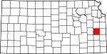Map of Kansas showing Anderson County - Click on map for a greater detail.