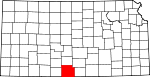Map of Kansas showing Barber County - Click on map for a greater detail.