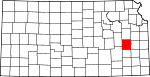 Map of Kansas showing Coffey County - Click on map for a greater detail.