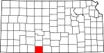 Map of Kansas showing Comanche County - Click on map for a greater detail.