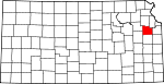 Map of Kansas showing Douglas County - Click on map for a greater detail.