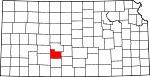 Map of Kansas showing Edwards County - Click on map for a greater detail.
