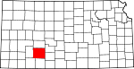 Map of Kansas showing Ford County - Click on map for a greater detail.