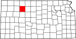 Map of Kansas showing Graham County - Click on map for a greater detail.