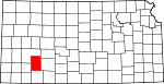 Map of Kansas showing Gray County - Click on map for a greater detail.