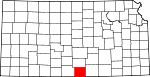 Map of Kansas showing Harper County - Click on map for a greater detail.