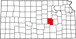Map of Kansas showing Marion County - Click on map for a greater detail.