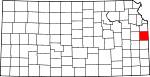 Map of Kansas showing Miami County - Click on map for a greater detail.
