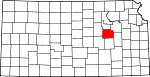 Map of Kansas showing Morris County - Click on map for a greater detail.