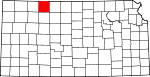 Map of Kansas showing Norton County - Click on map for a greater detail.