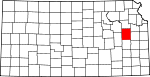 Map of Kansas showing Osage County - Click on map for a greater detail.