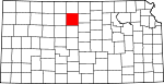 Map of Kansas showing Osborne County - Click on map for a greater detail.