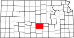 Map of Kansas showing Reno County - Click on map for a greater detail.