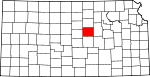 Map of Kansas showing Saline County - Click on map for a greater detail.