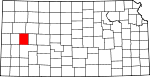 Map of Kansas showing Scott County - Click on map for a greater detail.