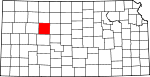 Map of Kansas showing Trego County - Click on map for a greater detail.
