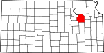 Map of Kansas showing Wabaunsee County - Click on map for a greater detail.