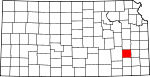 Map of Kansas showing Woodson County - Click on map for a greater detail.