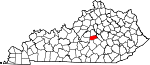 Map of Kentucky showing Boyle County - Click on map for a greater detail.
