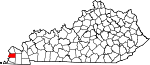 Map of Kentucky showing Carlisle County - Click on map for a greater detail.