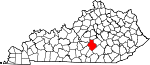 Map of Kentucky showing Casey County - Click on map for a greater detail.