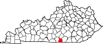 Map of Kentucky showing Clinton County - Click on map for a greater detail.