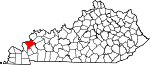 Map of Kentucky showing Crittenden County - Click on map for a greater detail.