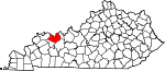 Map of Kentucky showing Daviess County - Click on map for a greater detail.