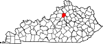 Map of Kentucky showing Franklin County - Click on map for a greater detail.