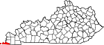 Map of Kentucky showing Fulton County - Click on map for a greater detail.