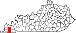 Map of Kentucky showing Graves County - Click on map for a greater detail.