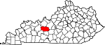 Map of Kentucky showing Grayson County - Click on map for a greater detail.