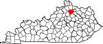 Map of Kentucky showing Harrison County - Click on map for a greater detail.
