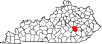 Map of Kentucky showing Jackson County - Click on map for a greater detail.