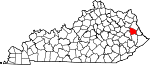 Map of Kentucky showing Johnson County - Click on map for a greater detail.