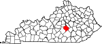 Map of Kentucky showing Lincoln County - Click on map for a greater detail.