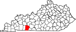 Map of Kentucky showing Logan County - Click on map for a greater detail.