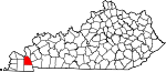 Map of Kentucky showing Marshall County - Click on map for a greater detail.