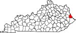 Map of Kentucky showing Martin County - Click on map for a greater detail.